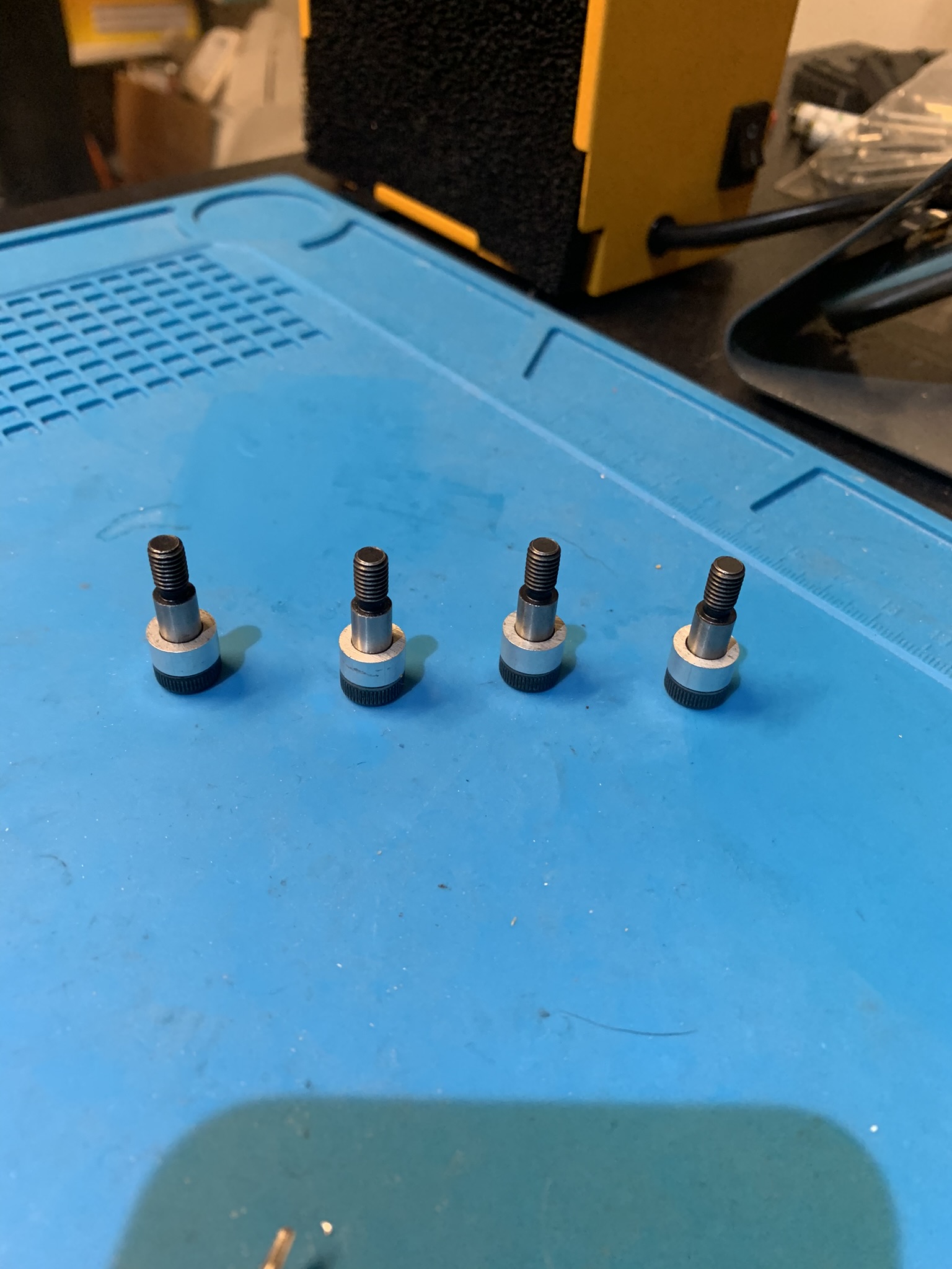 Shoulder bolts with M6 by 5 spacer on the bolt