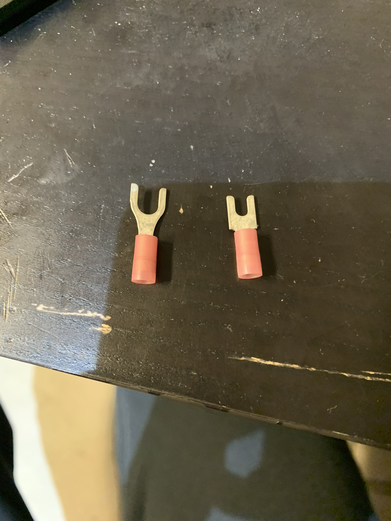 Two kinds of fork spade terminals