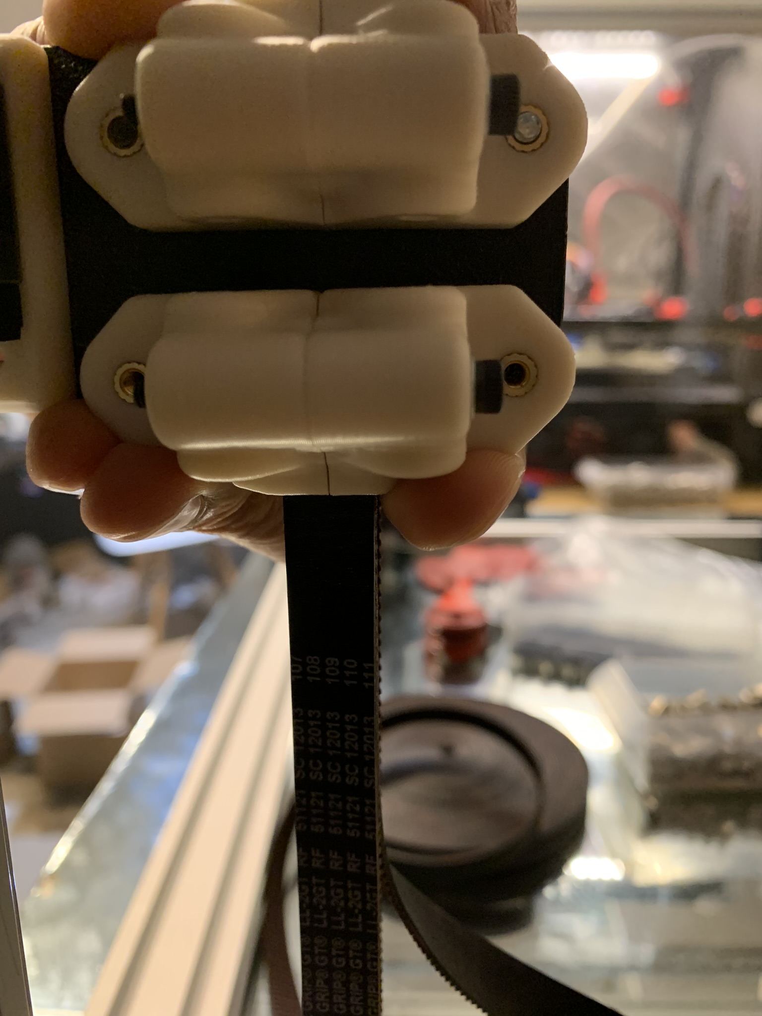 Z belt tensioner desired spacing